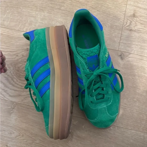adidas Green and Blue Women's Sneakers - Picture 4 of 5